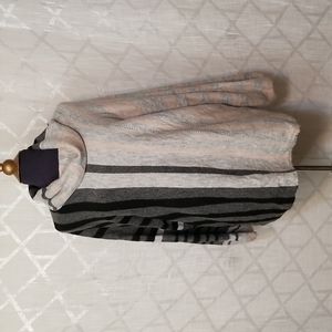 Sioni Anthropologie Sweater Womens Size Large Striped Pullover Cowl